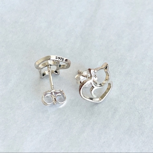 🆕Cat Earrings Sterling Silver - Picture 6 of 7